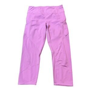 Athleta Purple Activewear Capri Leggings Yoga Workout Womens Size‎ M Pockets